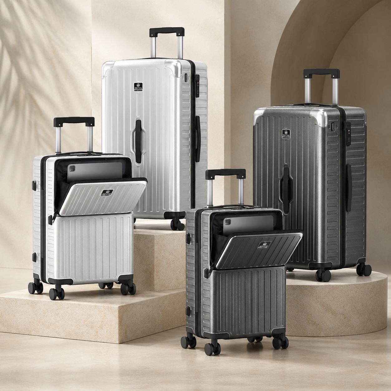 RAVONA polycarbonate carry-on and trunk luggage collection