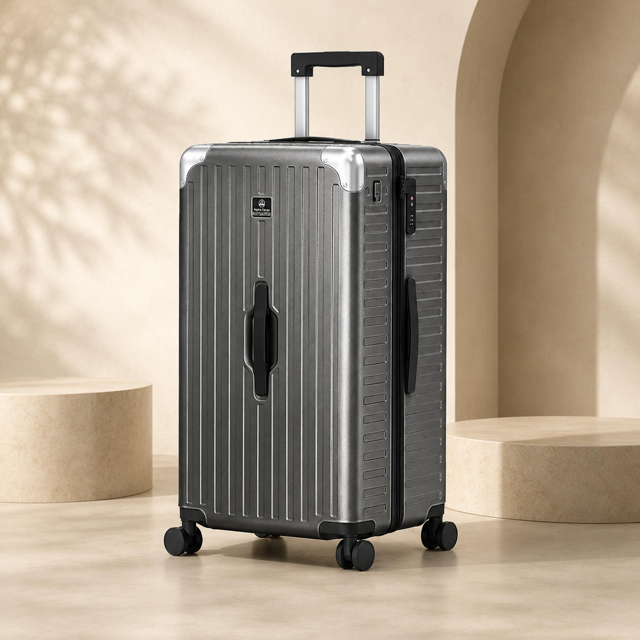Dark grey 28 inch RAVONA polycarbonate luggage