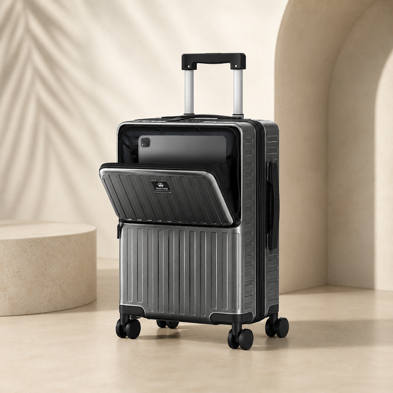 Dark grey 20 inch RAVONA polycarbonate luggage