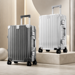 RAVONA Aluminum Frame Zipperless Suitcase