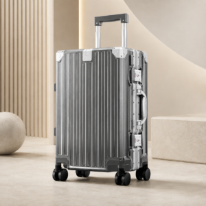 RAVONA Aluminum Frame Zipperless Suitcase